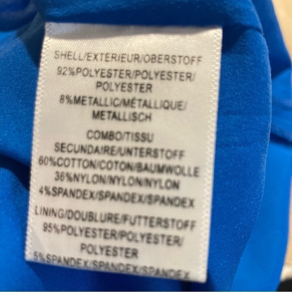 BELLE by Badgley Mischka Sz 8 Metallic Aztec Motif White Accent Midi Dress - Picture 12 of 13